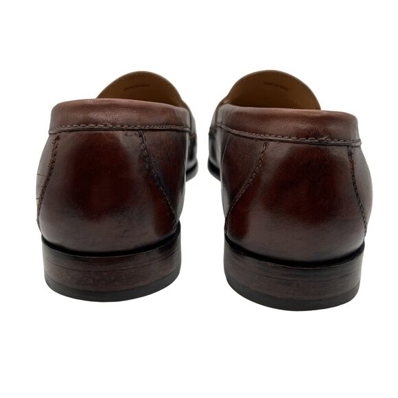 Cole Hann Grand.OS Pinch Hand Sewn Mens 9.5W Loafers Mahogany Leather Old Money - Picture 6 of 13